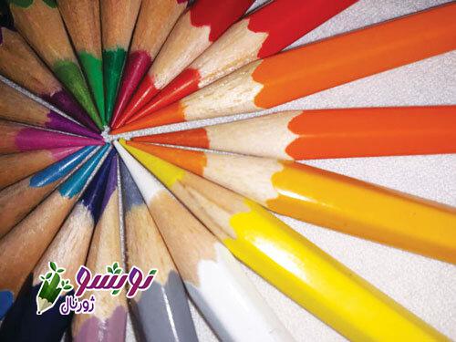 مداد رنگی مخصوص طراحی در ژورنال نوبشو